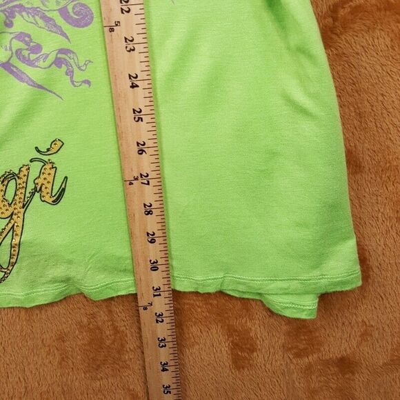 COOGI Womens Top Plus 1X Green Pullover Racerback Tank Graphic Relaxed Graphic - Picture 7 of 8